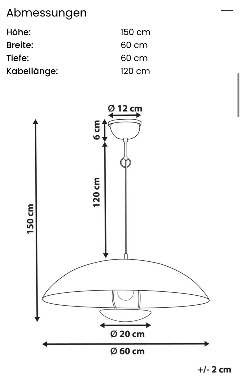 Beliani Lampen: Messing Hängelampe von Beliani – Gebraucht aus Lichtensteig von loorih 1