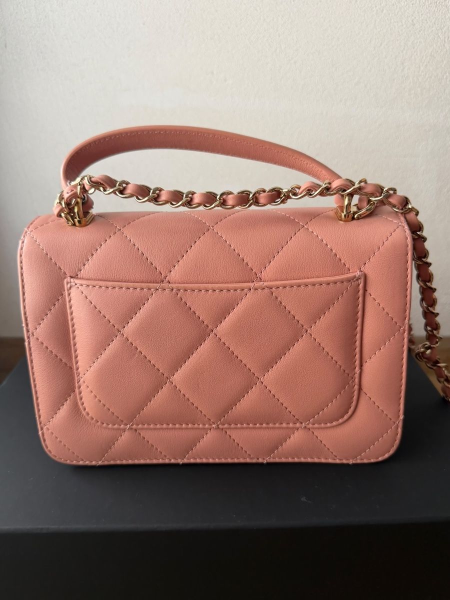 Chanel Taschen für Damen: Chanel top handle mini flap pink – Gebraucht aus Münchenstein von watchpatrol 8