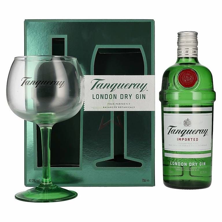 Bevande alcoliche: 1 Stück Tanqueray Gin Set mit Glas – Nuovo e nell'imballaggio originale da Zürich venduto da hotsaucenzuerich