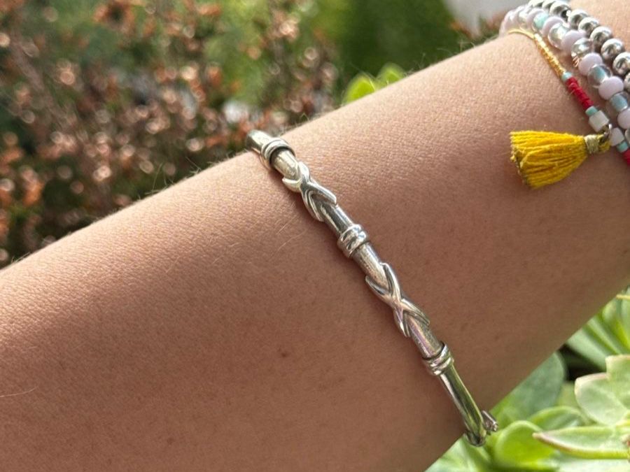 Armbänder & -reifen: Silver Bangle Bracelet - Unique Braided Design, 950 Silver – Gebraucht aus Zürich von olalinda 3
