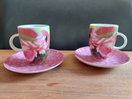 2er Set Espressotassen mit Unterteller, Atelier Küenzi, PPD