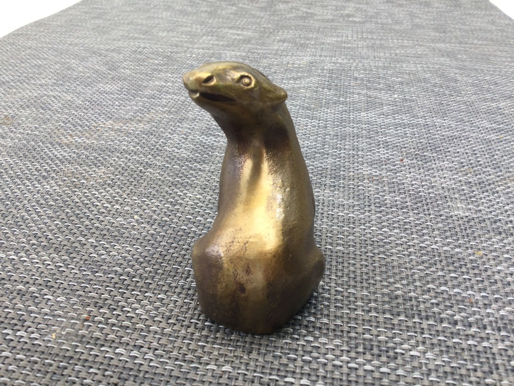 Bag Turgi Statuette: Bronzefigur Otter, Bag Turgi – Usato da Schönenberg ZH venduto da anpfi 2