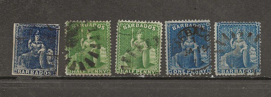 Tutti i francobolli: Barbade lot 01 1852 ... – Usato da Sion venduto da PierreP01