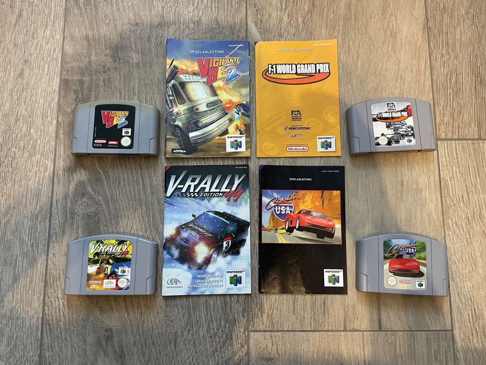 Nintendo 64 - 4 Racing Games inkl. Anleitungen | Kaufen auf Ricardo