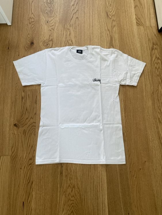 T-shirt Stüssy Vintage - Taille M - Coton - Bleu - Années 90 - Occasion Très Bon état