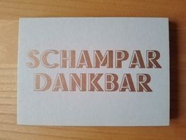 4 Postkarten in Bleisatz auf Graukarton inkl. Couvert NEU!