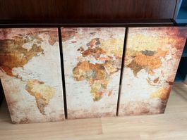 Triptyque carte du monde