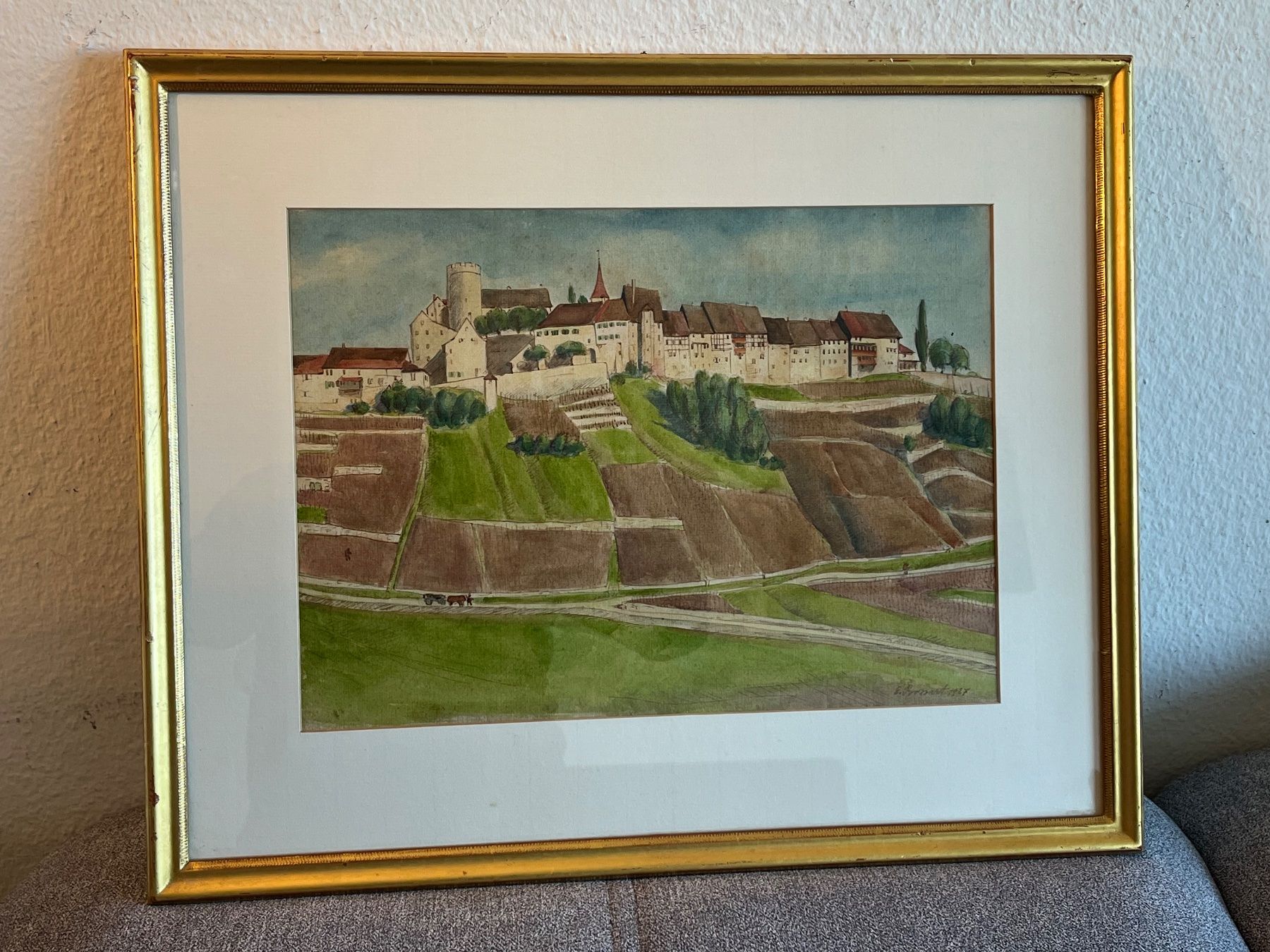 Dipinti: E. Bossart 1927 Aquarell – Usato da Basel venduto da PAUL_ART
