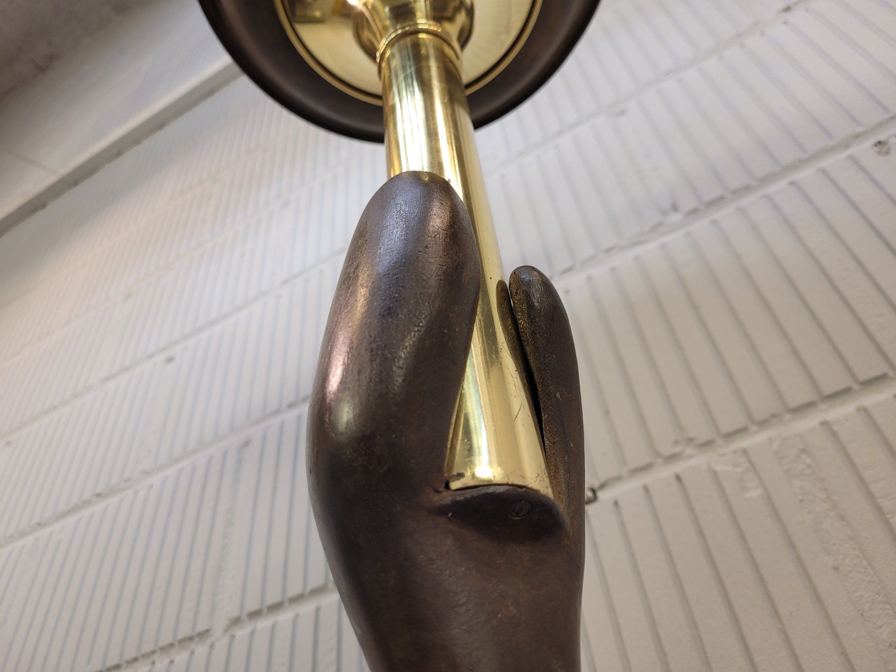 Lampade: Bronze Messing Fackelträger Olympia Stehleuchte Deckenfluter – Usato da Nottwil venduto da Wondewa-Shop 2
