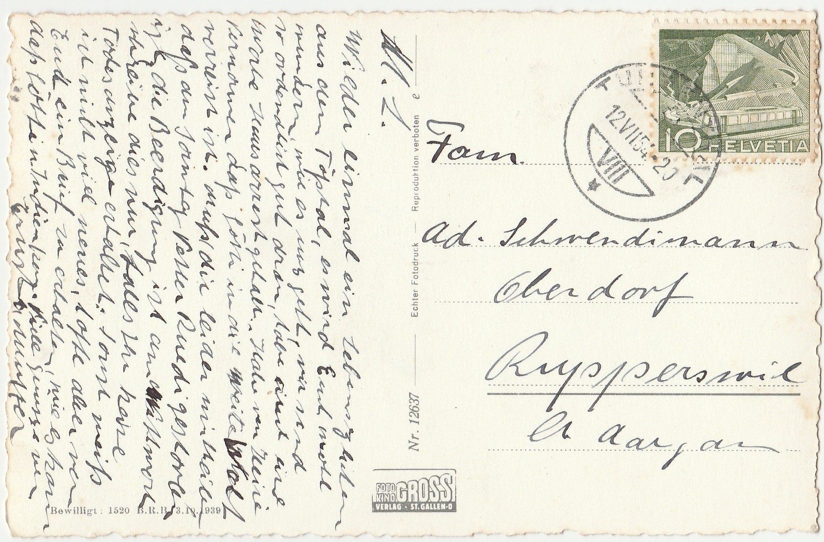 Cartes postales: 3 AK;  Sternenberg, Hörnli, Schwandegg – D'occasion à Fällanden par Blausegelfliege 5