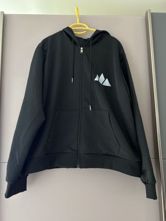 Adidas Trainingsjacke mit Kapuze, Schwarz, Grösse 2XL NEU