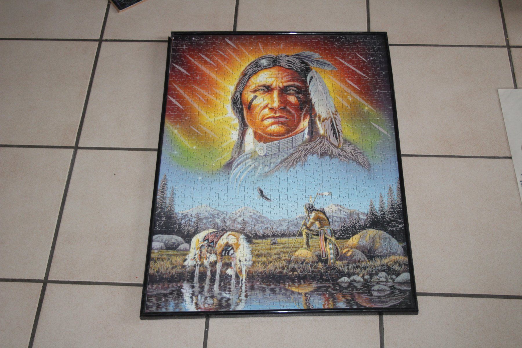 Puzzle: Indianer mit Pferden – Usato da Grenchen venduto da juebo