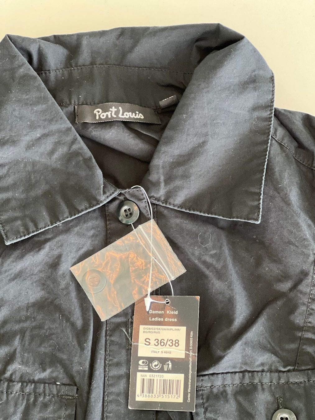 Vestiti: Sommer classisch schwarzes Kleid aus Baumwolle – Nuovo e nell'imballaggio originale da Horgen venduto da Esterina 4