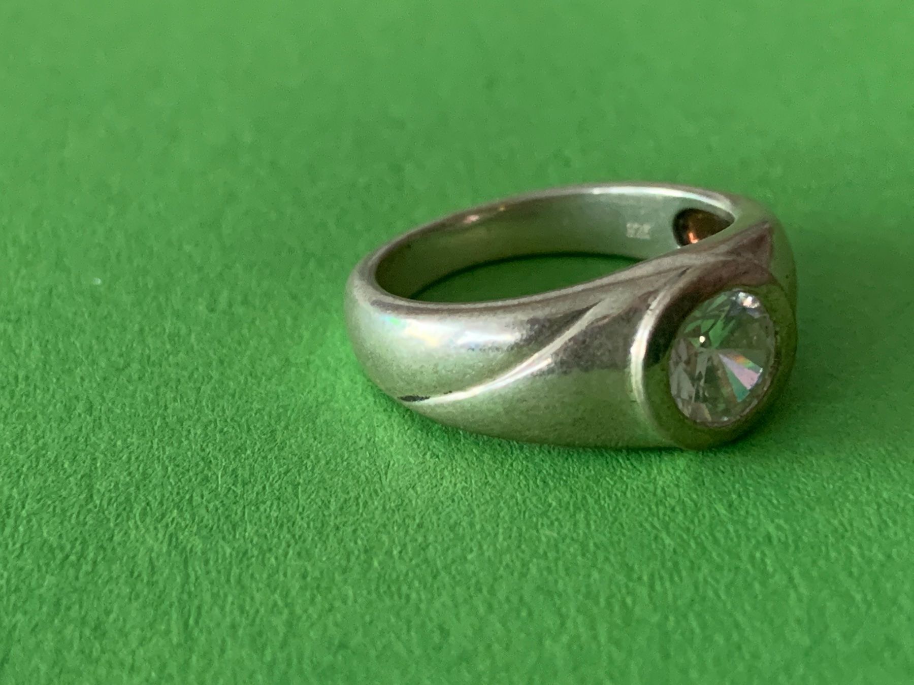 Ringe: Silberring mit rundem weisstein (gr. 54) – Gebraucht aus Dittingen von Bijoubelle 6