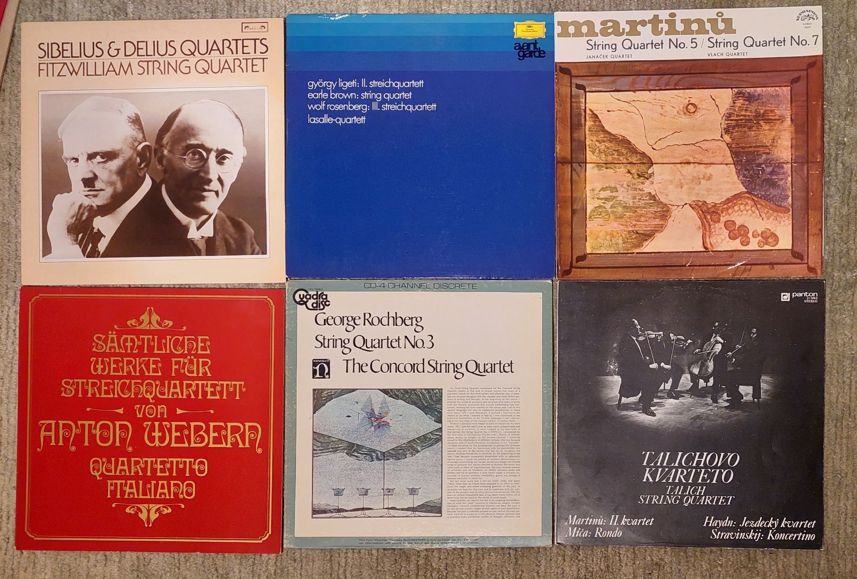 Dischi in vinile: 6 LPs mit Streichquartetten des 20. Jhdts – Usato da Zürich venduto da Cortin