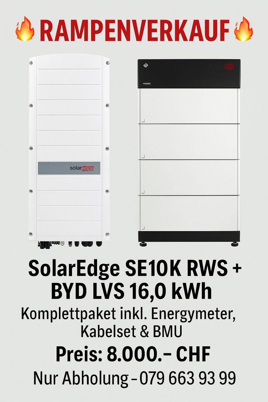 SolarEdge SE10K RWS + BYD LVS 16,0 kWh - Komplettpaket! (Neu und ...