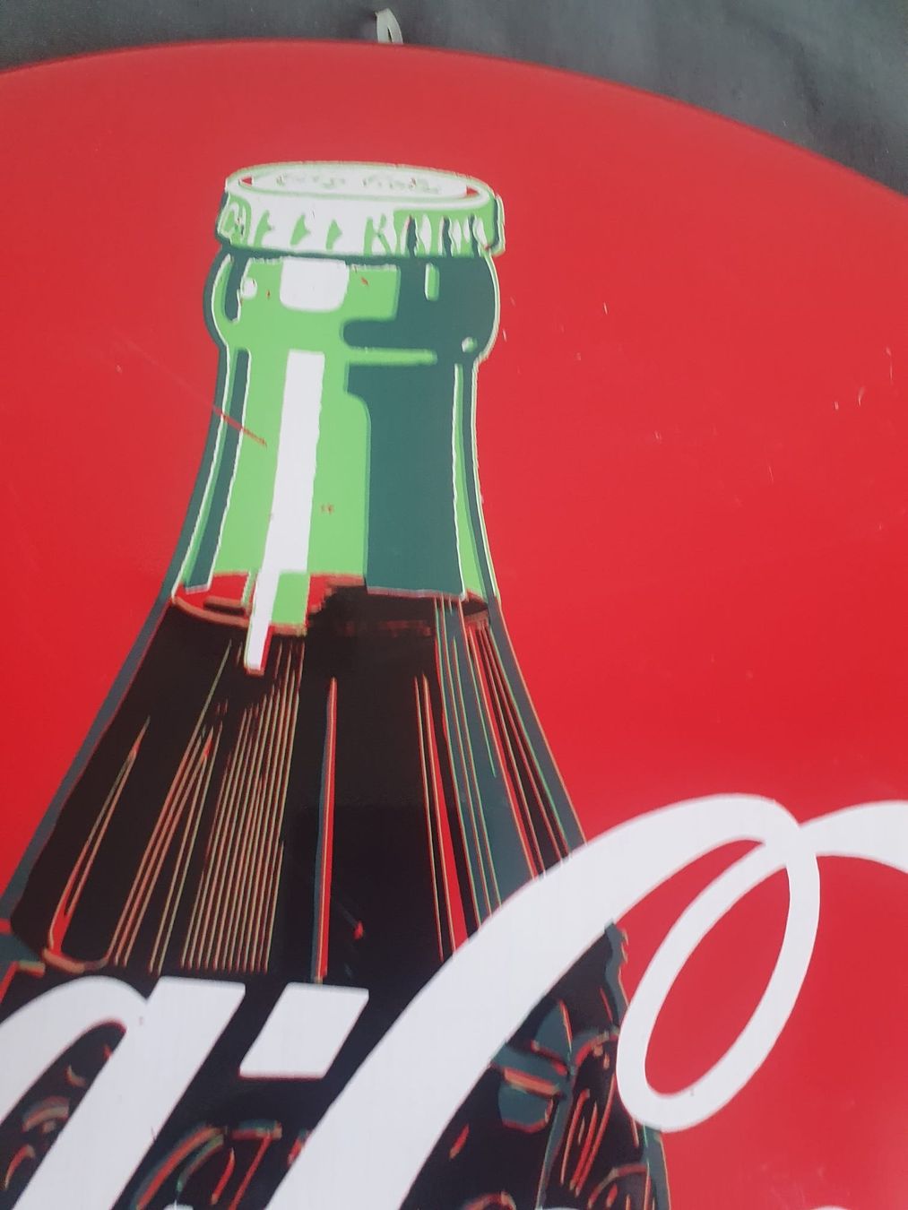 Coca-Cola Schilder: Coca-Cola Werbeschild Ø 50 1992 – Gebraucht aus Basel von FirstClass4000 4