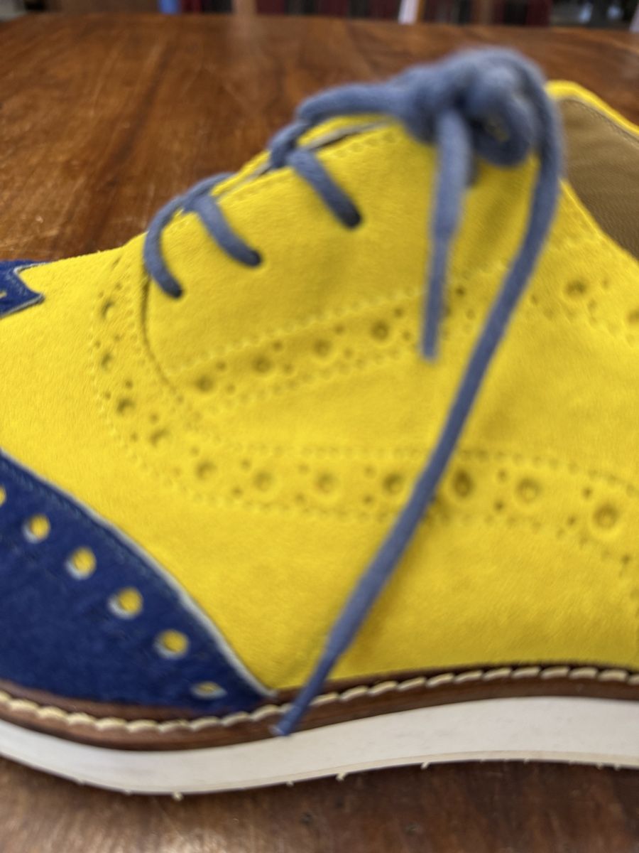 Scarpe da uomo: Gelb/Blau – Gr. 39 – Echte Eyecatcher! – Nuovo (secondo la descrizione) da Zuzwil SG venduto da Pomy 2