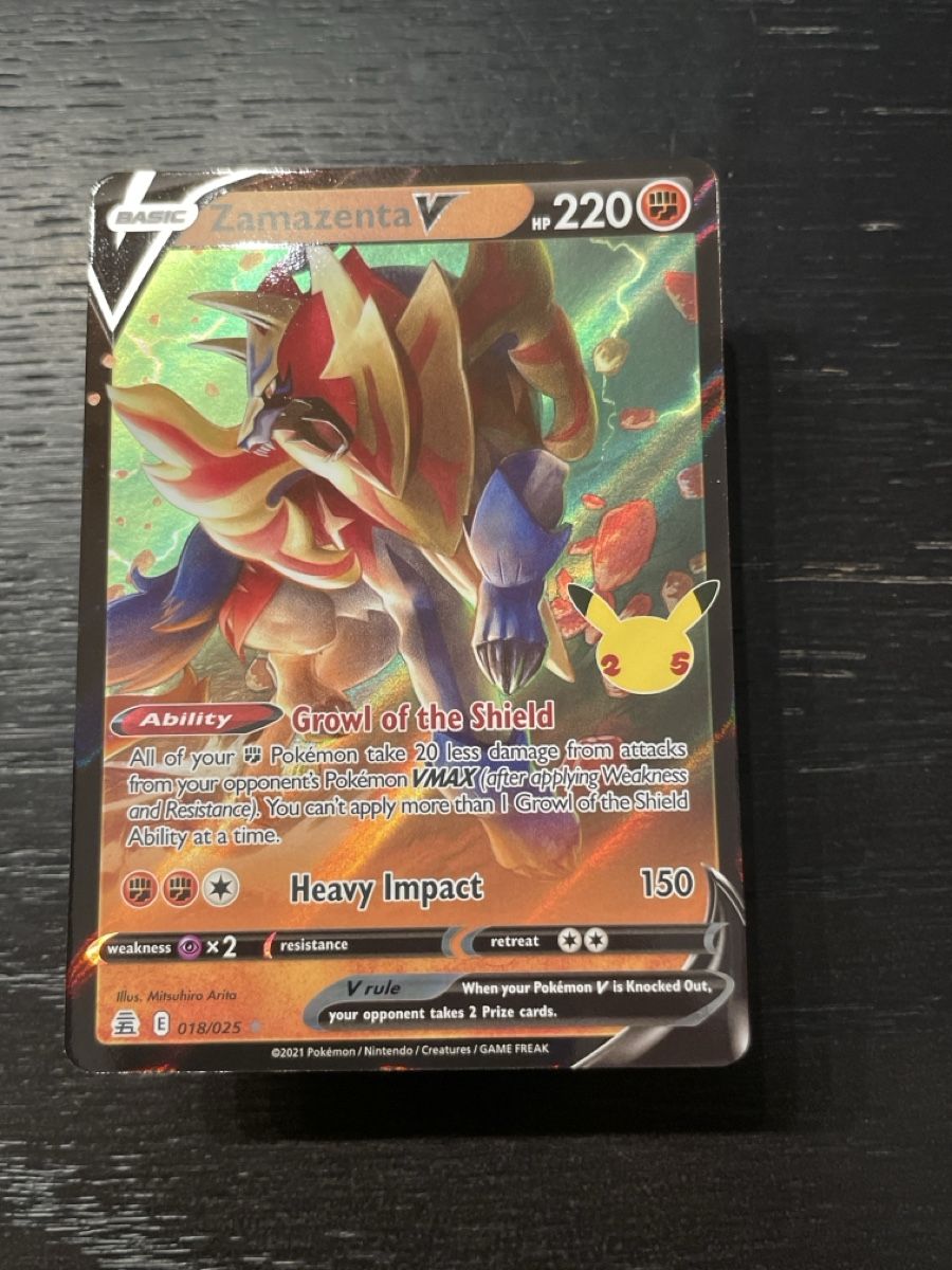Pokémon Carte collezionabili: Zamazenta V celebrations holo 018/025 – Usato da Hugelshofen venduto da Suimosa