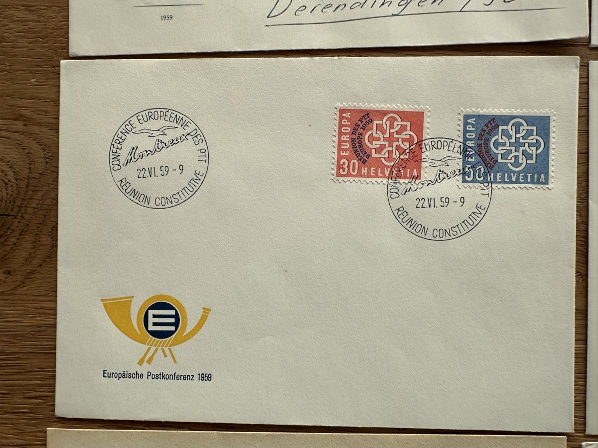 Tutti i francobolli: Schweiz - 6x FDC und Sonderbriefe 1959  – Usato da Schmitten / FR venduto da Samsara169 3