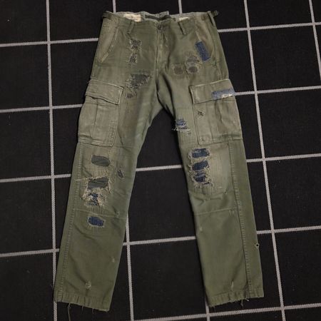 Denim Supply Ralph Lauren cargo militaire vert boro sashiko