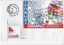 Brief Block LUGANO mit Silber-Zudruck!! 2022
