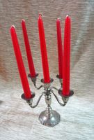 Silber Kerzenständer 5-armig verstellbar Vintage