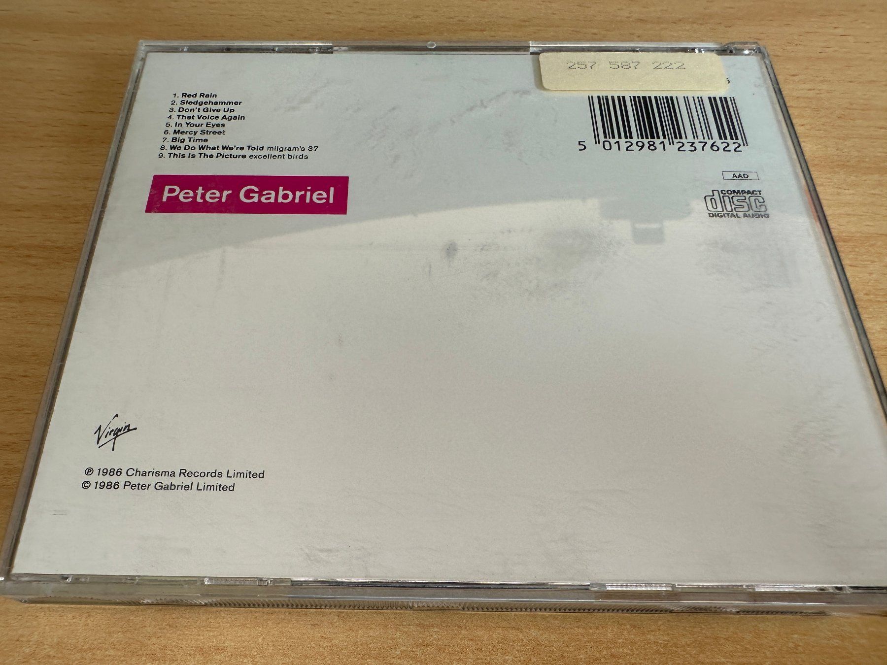 CDs: Peter Gabriel – So – Gebraucht aus Rikon im Tösstal von Alpenmutz 1