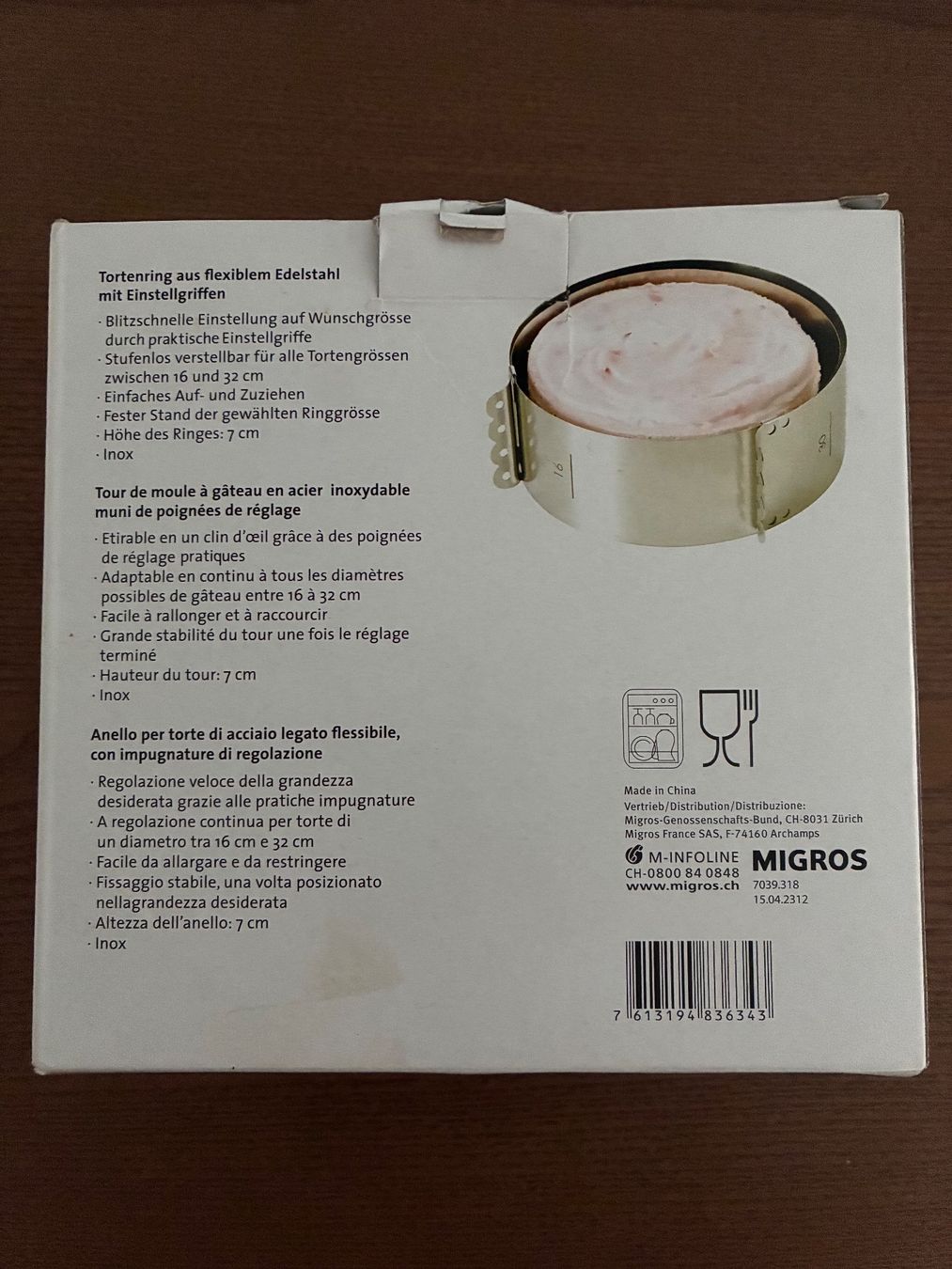 Migros Backformen: Tortenring – Gebraucht aus Uster von em_58td 1