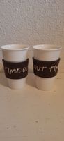 2 Kaffeebecher "Time Out" von DEPOT mit Filzband.