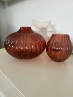 Schönes Vasen Set Glas Loberon wie neu Kupferfarbe