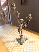 Antike Kerzenhalter aus Bronze um 1900j Top Zustand