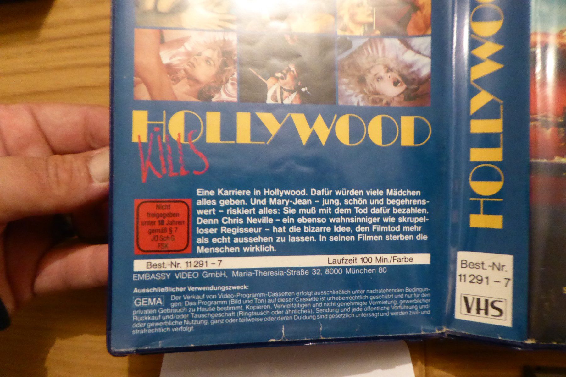 Tutti i VHS: VHS Hollywood kills mit Backup DVD – Usato da Allschwil venduto da Summelsarium 2