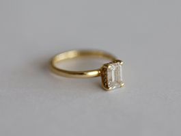 Bague or jaune solitaire 0,99ct – Certificat IGI