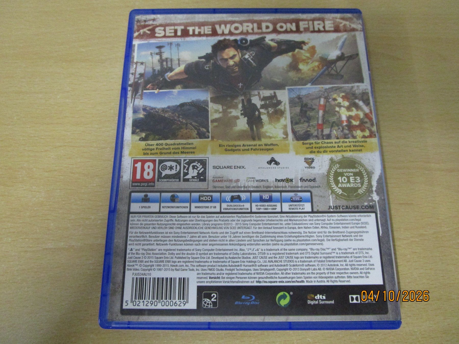 Sony Spiele: Just Cause 3 Playstation 4 PS4 – Gebraucht aus Goldau von agestuffer 1