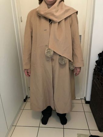 Cappotto con stola Vernissage lana mohair beige tg. 44/46