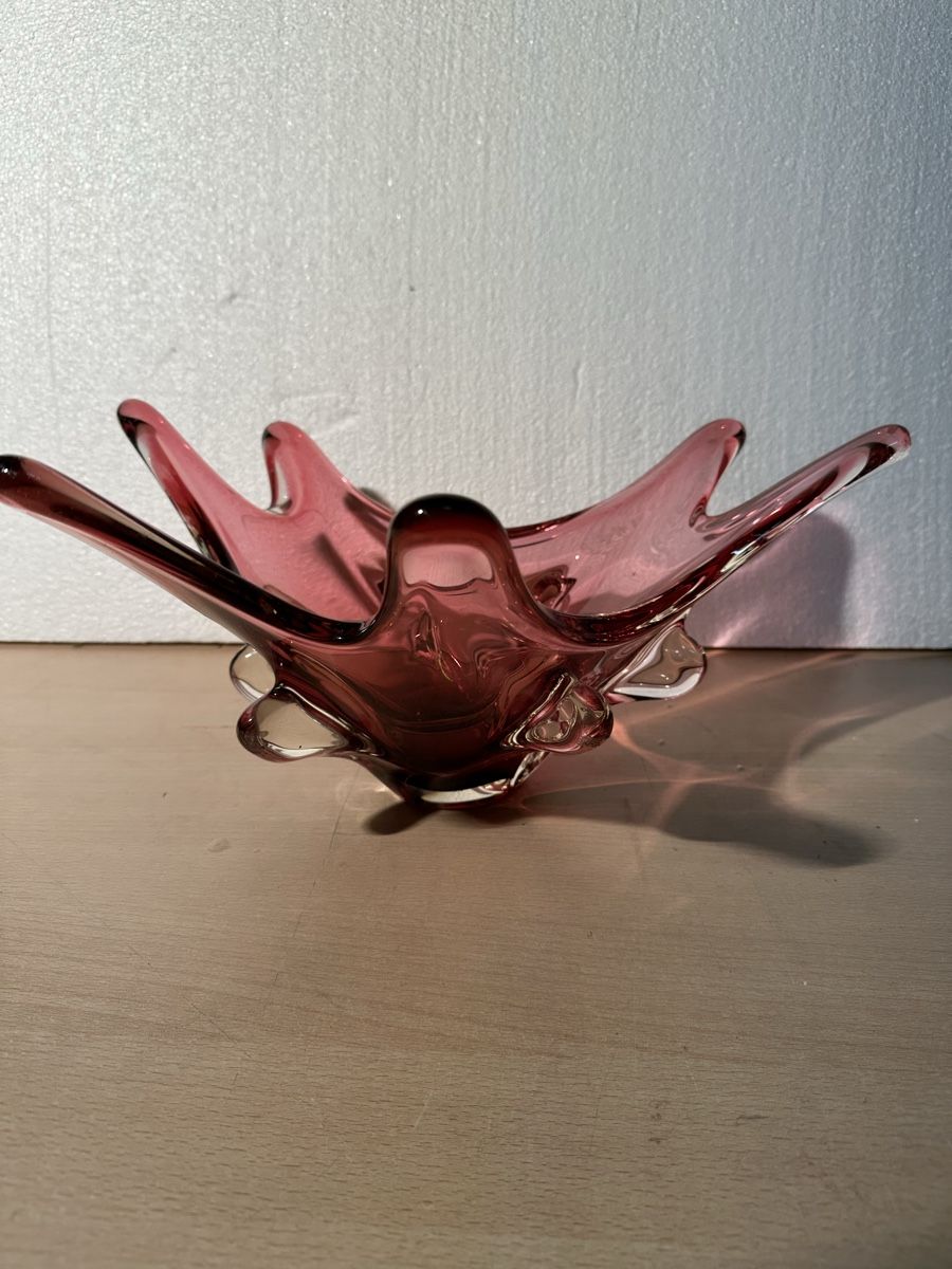 Ciotole: Coupe décorative en verre rose – Usato da Lausanne venduto da artnouveau04 4