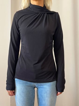 DKNY Damen Langarmshirt Schwarz Gr.S neu