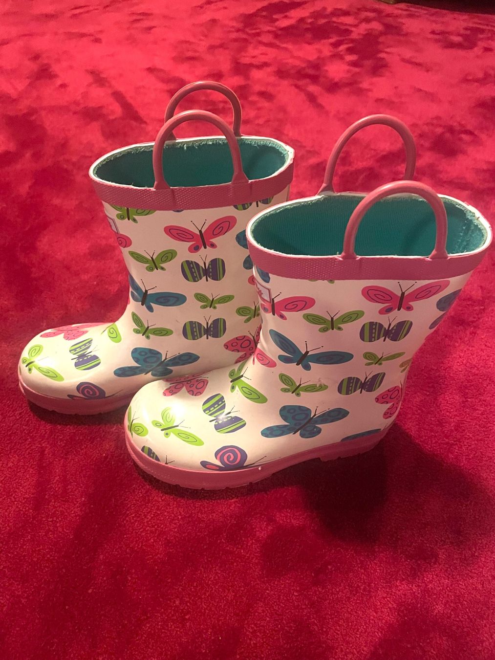 Schuhe für Mädchen: Gummistiefel, Mädchen, Schmetterlinge, Gr 13/30.5 – Gebraucht aus Zürich von Capetown14 1