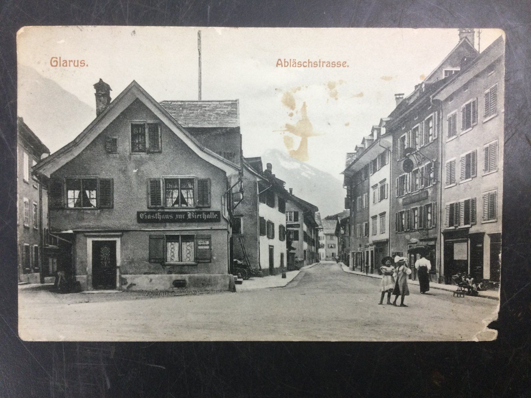 Cartoline postali: Alte Ansichtskarte Glarus Abläschstrasse – Usato da Wangen SZ venduto da kuriosum12 1