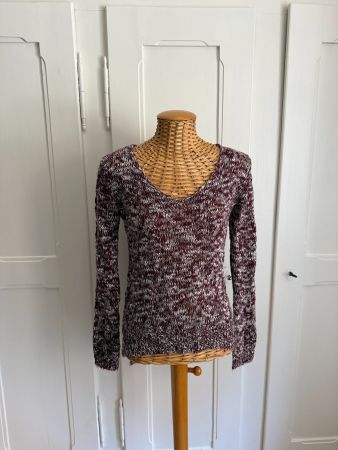 Strickpullover beere-weiss S