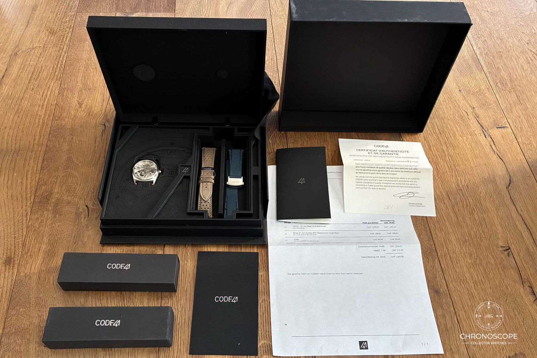 Orologi: Code 41 Day 37 In Stainless Steel & Diamonds Full Set – Usato da Luzern venduto da ChronoScope6004 8
