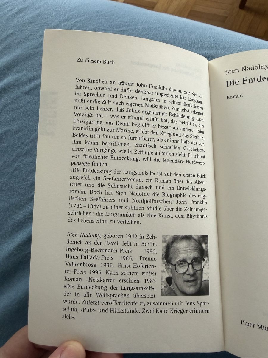 Livres: Die Entdeckung der Langsamkeit - Sten Nadolny – D'occasion à Aarau par Tam6 2