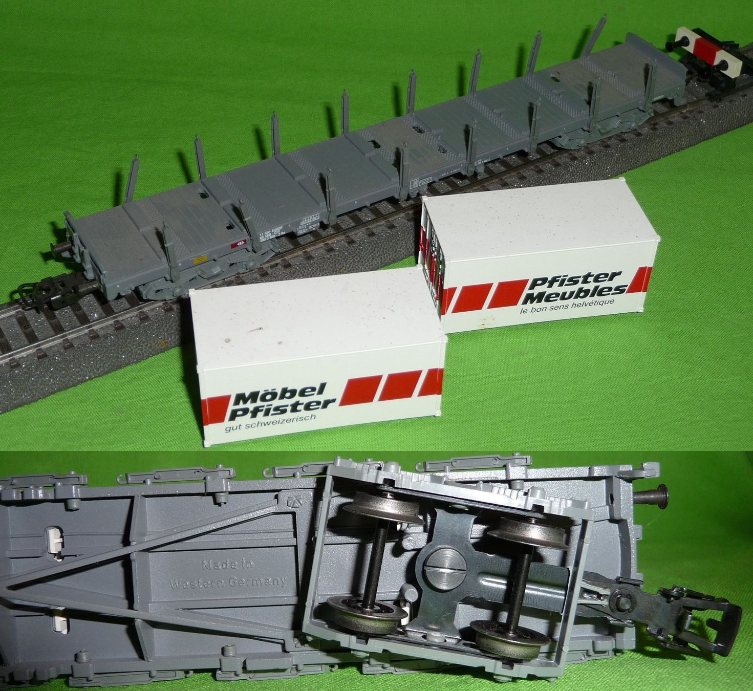 Modellini di ferrovie: SBB Vierachs-Typ Rs, Container  MÖBEL PFISTER  Märklin 4668 – Usato da Winterthur venduto da Ricardo211 1