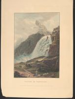 Pissevache altkolorierte Aquatinta von Ostervald 1829