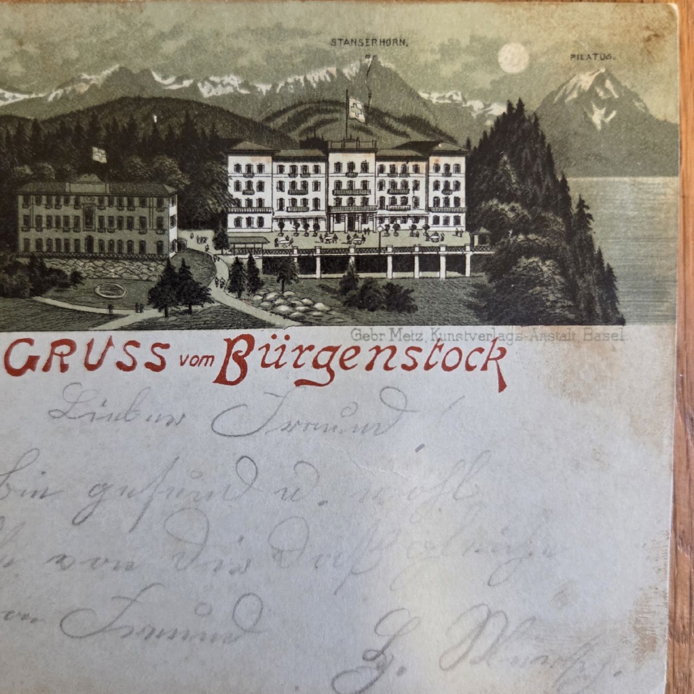 Ansichtskarten: Antike Ansichtskarte Bürgenstock mit Briefmarke, Top – Gebraucht aus Stans von Ducati16 2