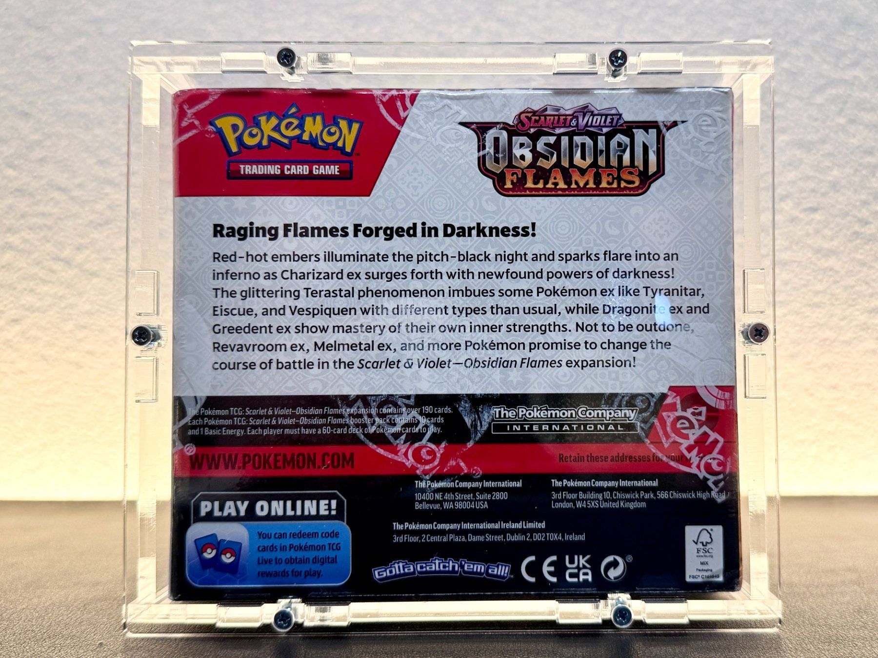 Pokémon Carte collezionabili: Pokémon Obsidian Flames Display EN OVP + Acrylbox – Nuovo e nell'imballaggio originale da Schlatt TG venduto da catch_up 5