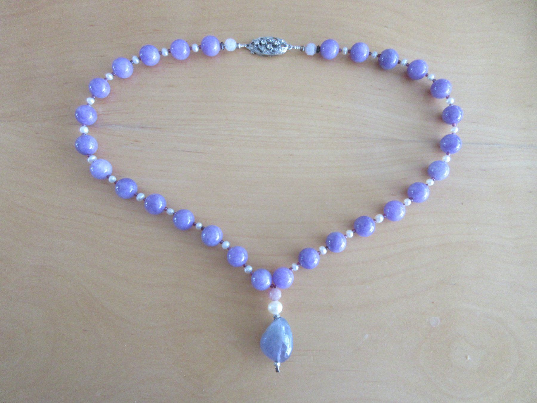 Catenine: Collier mit Kunziten, Perlen, Amethyst, 800 Verschluss – Nuovo (secondo la descrizione) da Grenchen venduto da Elenka 6