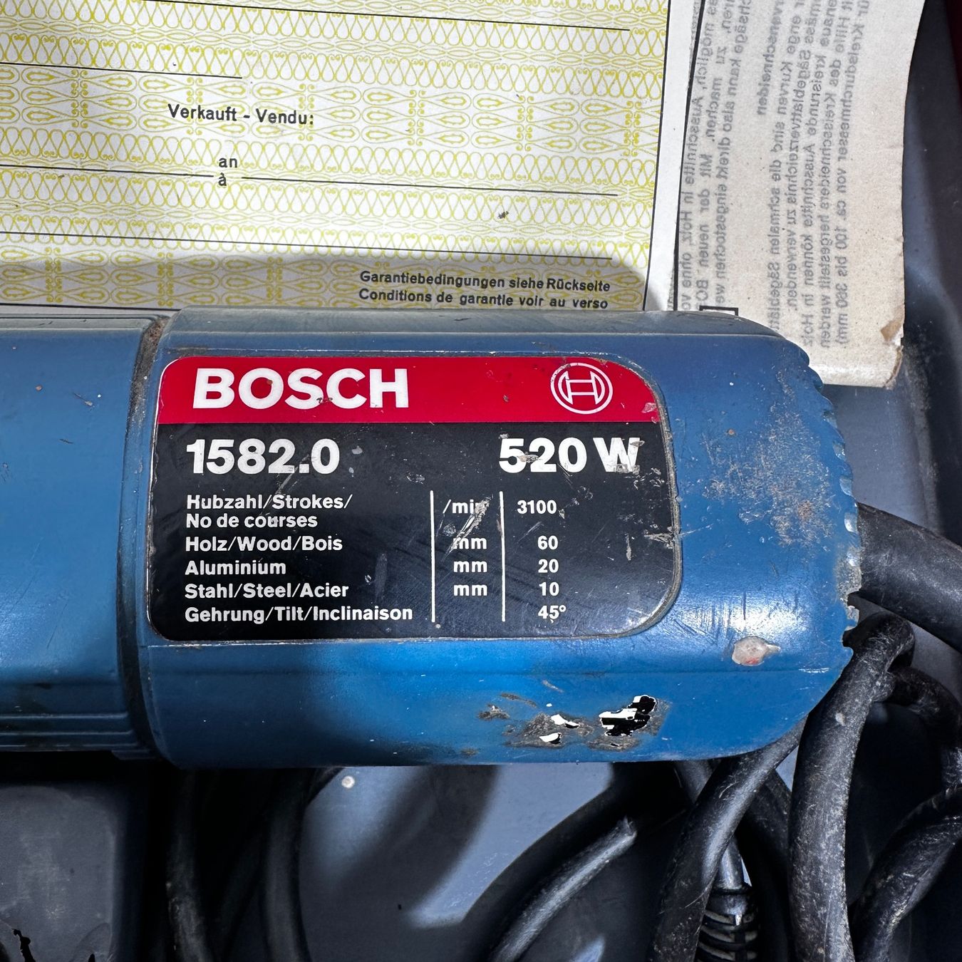 Bosch Seghe: STICHSÄGE - BOSCH 1582.0 – Usato da Rothrist venduto da Die_Welle 1