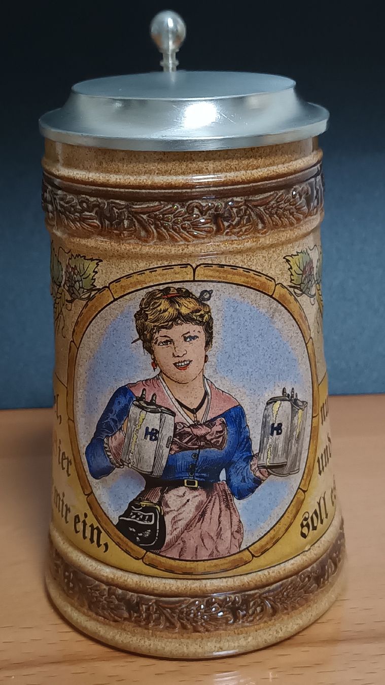 Set di piatti: Bierkrug mit Zinndeckel "Mädel, ein Bier" Gerz – Usato da Allenwinden venduto da pro_nmg9 2